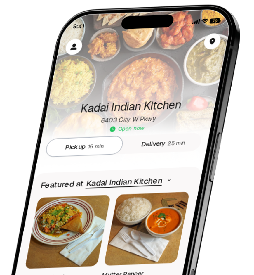Kadai Indian Kitchen app preview